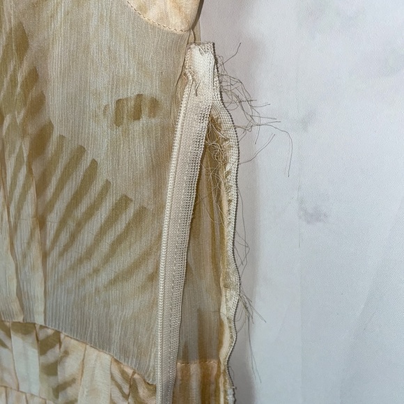 Allegra Hicks ruffled collar palm print sheer T9 - Picture 5 of 5